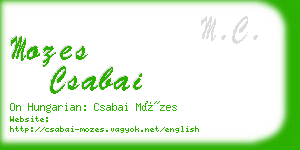 mozes csabai business card